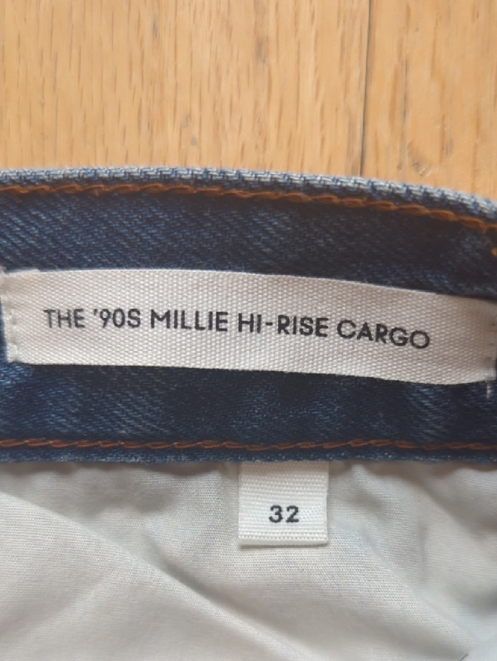 Denim Forum Aritzia Women's Dark Blue Cargo Jeans with Utility Pockets - Picture 3 of 7